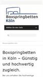Mobile Screenshot of boxspringbetten-koeln.de