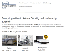 Tablet Screenshot of boxspringbetten-koeln.de